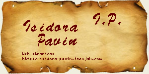 Isidora Pavin vizit kartica